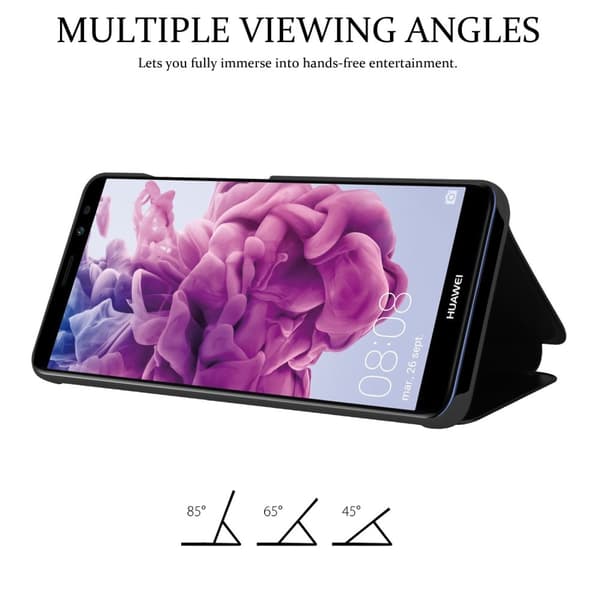 Etui for Huawei MATE 10 LITE Deksel Clear View Mirror Beskyttelsesetui med stativfunksjon 360 graders beskyttelse