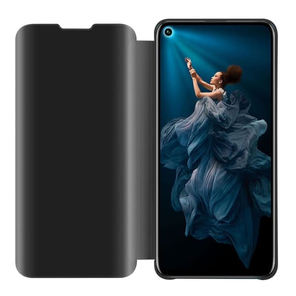 Honor 20 PRO Lompakkokotelo Matkapuhelinkotelo Suojakuori Clear View Mirror Suojakotelo jalusta toiminto 360 asteen suojaus