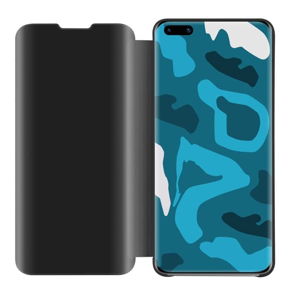 Etui for Huawei P40 PRO / P40 PRO+ Deksel Clear View Mirror Beskyttelsesetui med stativfunksjon 360 graders beskyttelse
