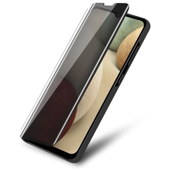 Etui for Samsung Galaxy A12 / M12 Deksel Clear View Mirror Beskyttelsesetui med stativfunksjon 360 graders beskyttelse
