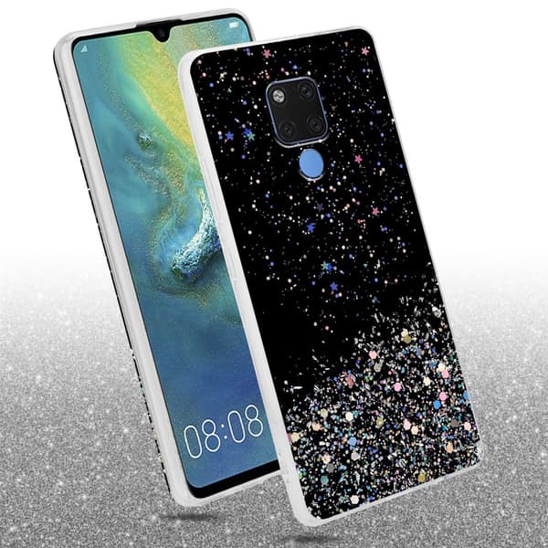 Huawei MATE 20 Skal Fodral Case Cover av flexibelt TPU-silikon med glittrande glitter