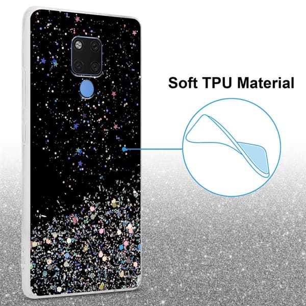 Huawei MATE 20 Skal Fodral Case Cover av flexibelt TPU-silikon med glittrande glitter