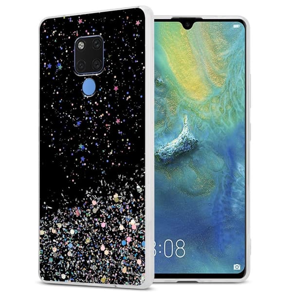 Huawei MATE 20 Skal Fodral Case Cover av flexibelt TPU-silikon med glittrande glitter