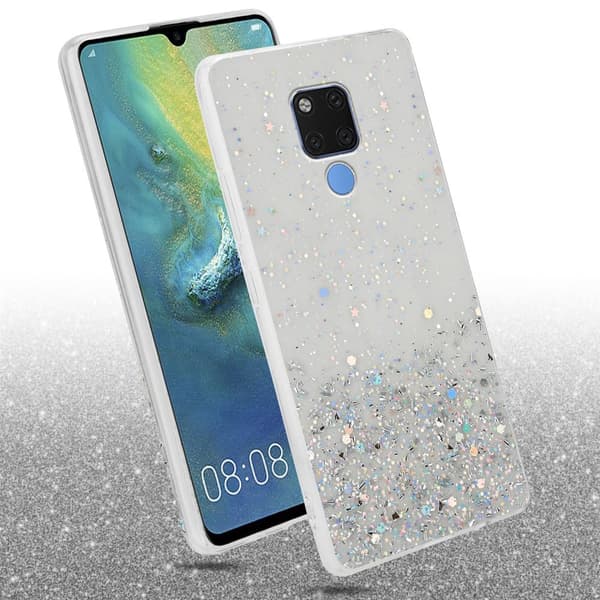 Huawei MATE 20 Skal Fodral Case Cover av flexibelt TPU-silikon med glittrande glitter