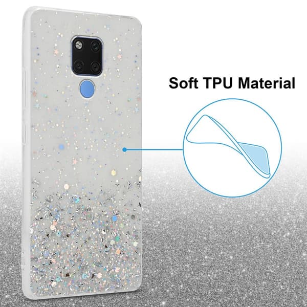Huawei MATE 20 Skal Fodral Case Cover av flexibelt TPU-silikon med glittrande glitter