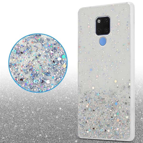 Huawei MATE 20 Skal Fodral Case Cover av flexibelt TPU-silikon med glittrande glitter