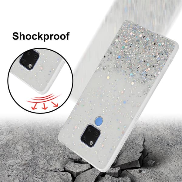 Huawei MATE 20 Skal Fodral Case Cover av flexibelt TPU-silikon med glittrande glitter