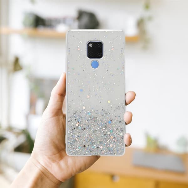 Huawei MATE 20 Skal Fodral Case Cover av flexibelt TPU-silikon med glittrande glitter