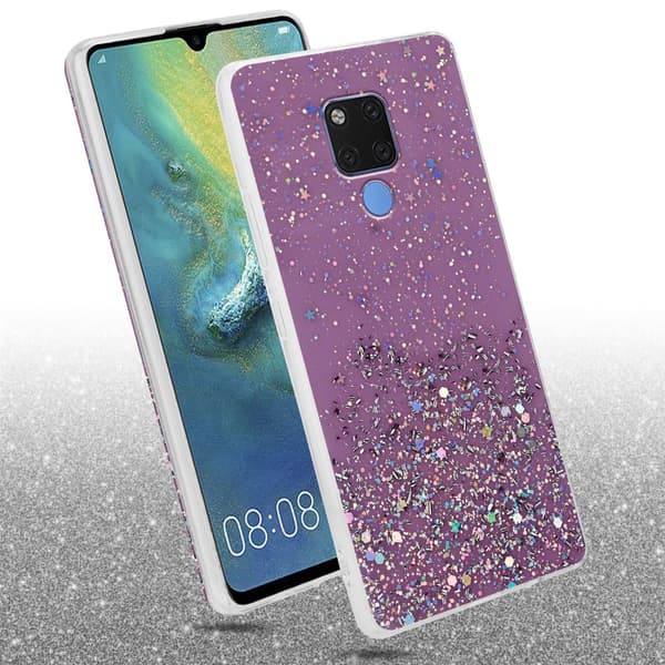 Huawei MATE 20 Skal Fodral Case Cover av flexibelt TPU-silikon med glittrande glitter