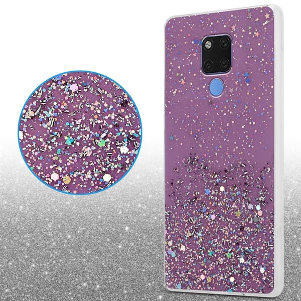 Huawei MATE 20 Skal Fodral Case Cover av flexibelt TPU-silikon med glittrande glitter