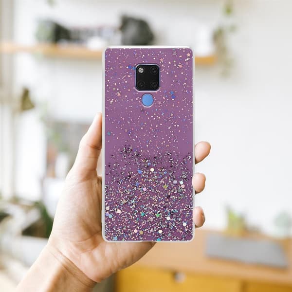 Huawei MATE 20 Skal Fodral Case Cover av flexibelt TPU-silikon med glittrande glitter