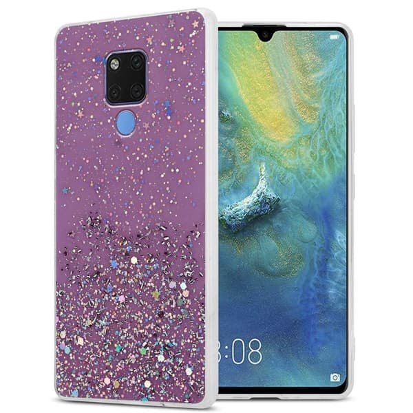 Huawei MATE 20 Skal Fodral Case Cover av flexibelt TPU-silikon med glittrande glitter