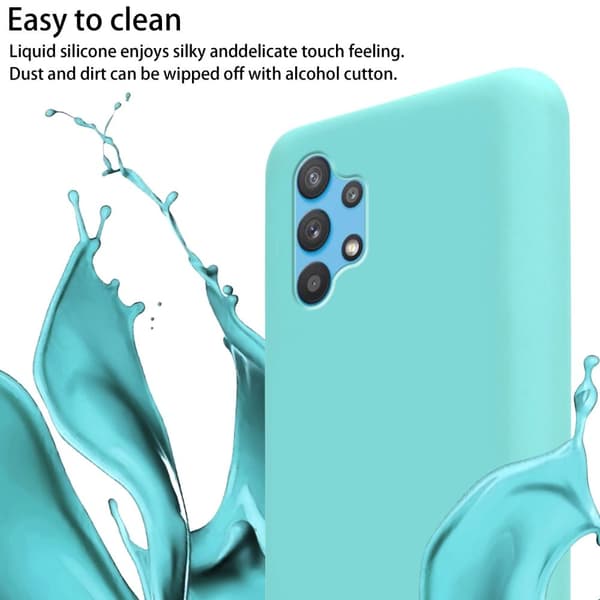 Deksel med Kedja for Samsung Galaxy A32 5G Silikonbeskyttelsesetui med lengdejusterbar ledningsstropp