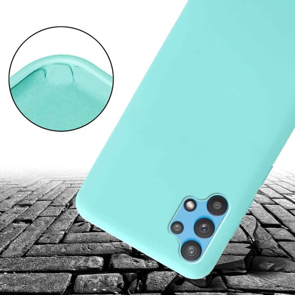 Deksel med Kedja for Samsung Galaxy A32 5G Silikonbeskyttelsesetui med lengdejusterbar ledningsstropp