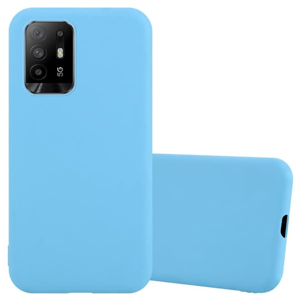 Oppo A94 5G Skal Fodral Case Cover Mobilskydd av flexibelt TPU-silikon CANDY BLÅ