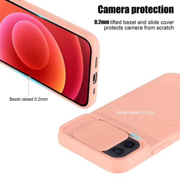 Deksel til iPhone 12 MINI Beskyttelsesdeksel av fleksibelt TPU-silikon og med kamerabeskyttelse