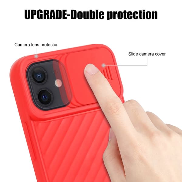 Deksel til iPhone 12 MINI Beskyttelsesdeksel av fleksibelt TPU-silikon og med kamerabeskyttelse