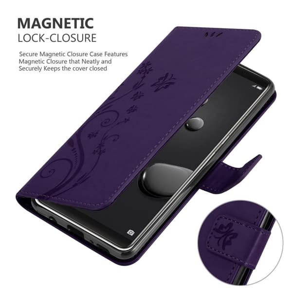 Huawei MATE 10 PRO Skal Fodral i blomdesign Mobilskydd Case Cover med magnetisk stängning, ståfunktion och kortplatser