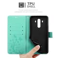 Miniatyrbilde 6 av 8: Deksel til Huawei MATE 10 PRO Lommebokdeksel i blomster design med magnetisk lukking, stativfunksjon og kortplasser