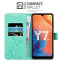 Miniatyrbild 3 av 8: Huawei Y7 2019 / Y7 PRIME 2019 Skal Fodral i blomdesign Mobilskydd Case Cover med magnetisk stängning, ståfunktion och kortplatser