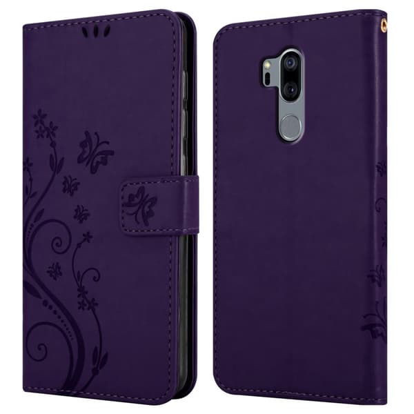 LG G7 ThinQ / FIT / ONE Pungetui Cover Blomster ()