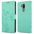 Miniatyrbild 8 av 8: LG G7 ThinQ / FIT / ONE Skal Fodral i blomdesign Mobilskydd Case Cover med magnetisk stängning, ståfunktion och kortplatser
