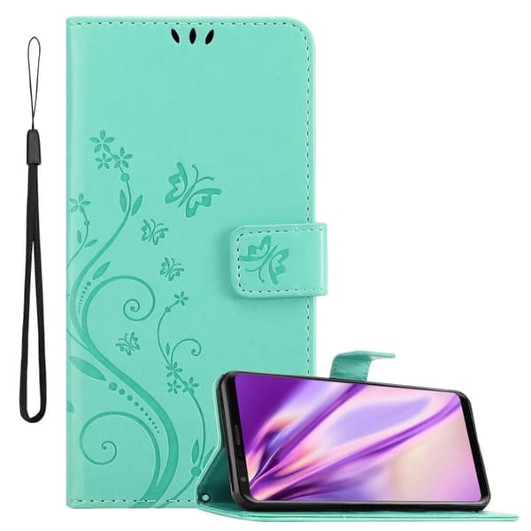 LG V30 / V30+ / V30S / V30S+ Suojakotelo Suojakuori Lompakkokotelo Matkapuhelinkotelo Kukat jossa on magneettisuljenta, jalusta-toiminto ja