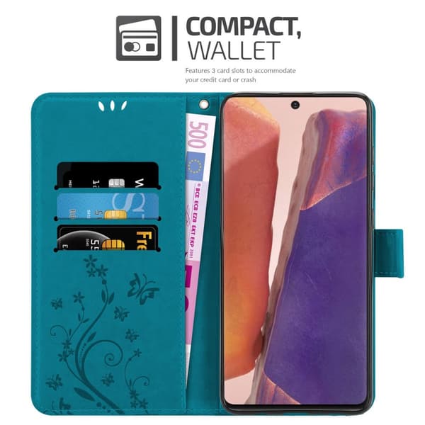 Samsung Galaxy NOTE 20 Pungetui Cover Blomster ()