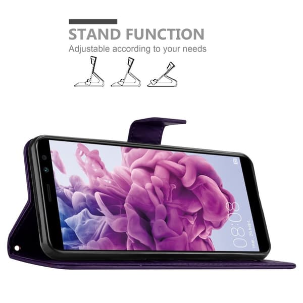 Deksel til Huawei MATE 10 LITE / NOVA 2i Lommebokdeksel i blomster design med magnetisk lukking, stativfunksjon og kortplasser