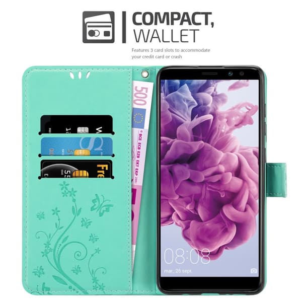 Huawei MATE 10 LITE / NOVA 2i Pungetui Cover Blomster ()