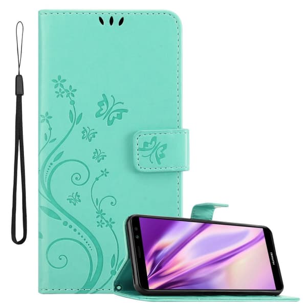 Huawei MATE 10 LITE Suojakotelo Suojakuori Lompakkokotelo Matkapuhelinkotelo Kukat jossa on magneettisuljenta, jalusta-toiminto ja korttipaikat