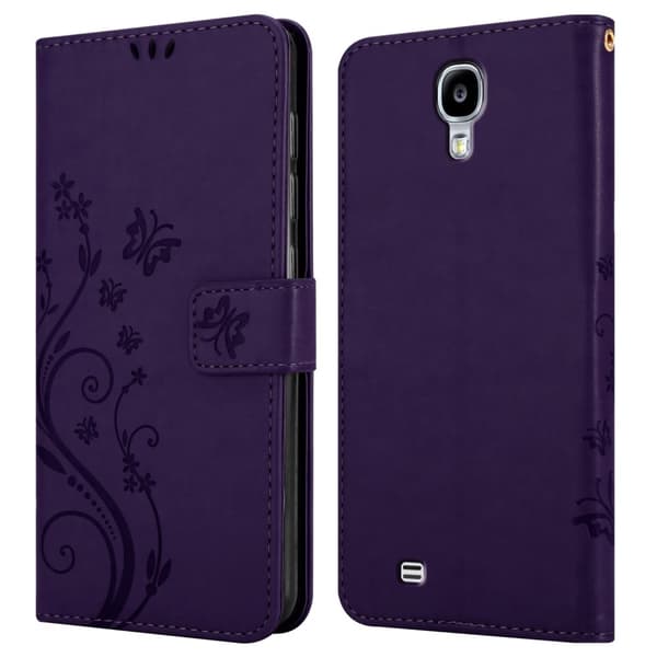 Samsung Galaxy S4 Skal Fodral i blomdesign Mobilskydd Case Cover med magnetisk stängning, ståfunktion och kortplatser