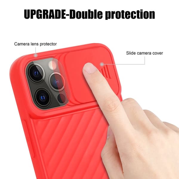 iPhone 12 / 12 PRO Skal Fodral av flexibel TPU-silikon och med kameraskydd Mobilskydd Case Cover