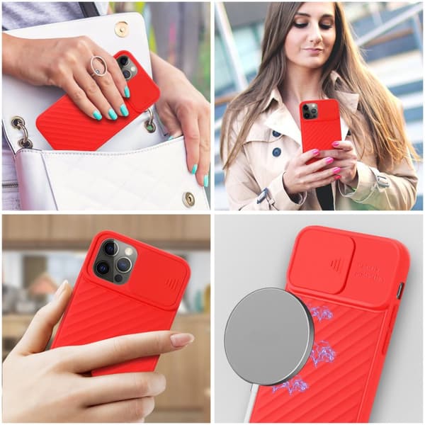 iPhone 12 / 12 PRO Skal Fodral av flexibel TPU-silikon och med kameraskydd Mobilskydd Case Cover