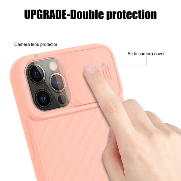 iPhone 12 / 12 PRO Skal Fodral av flexibel TPU-silikon och med kameraskydd Mobilskydd Case Cover