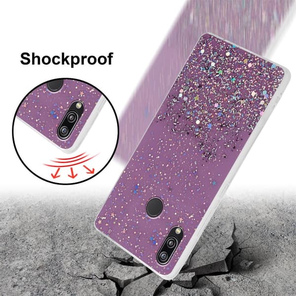 Huawei P20 LITE 2018 / NOVA 3E Skal Fodral Case Cover av flexibelt TPU-silikon med glittrande glitter