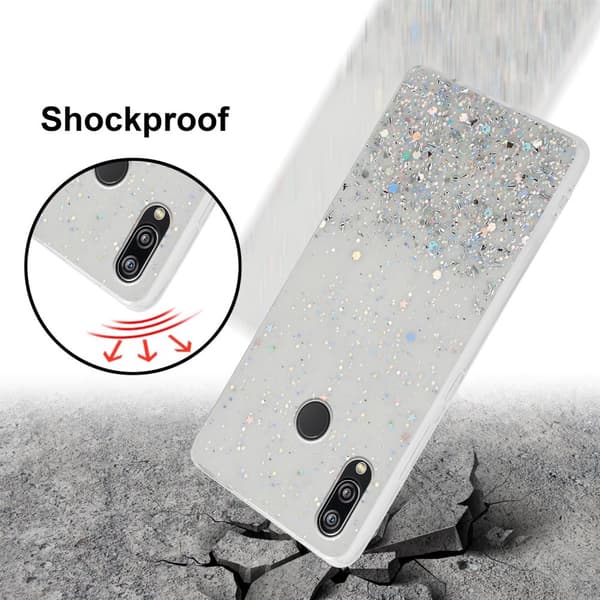Huawei P20 LITE 2018 / NOVA 3E Skal Fodral Case Cover av flexibelt TPU-silikon med glittrande glitter