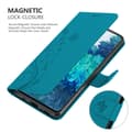 Miniatyrbilde 9 av 11: Deksel til Samsung Galaxy S20 FE Lommebokdeksel i blomster design med magnetisk lukking, stativfunksjon og kortplasser