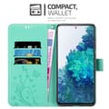 Miniatyrbilde 5 av 11: Deksel til Samsung Galaxy S20 FE Lommebokdeksel i blomster design med magnetisk lukking, stativfunksjon og kortplasser