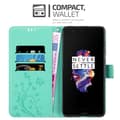 Miniatyrbilde 3 av 8: Deksel til OnePlus 5 Lommebokdeksel i blomster design med magnetisk lukking, stativfunksjon og kortplasser