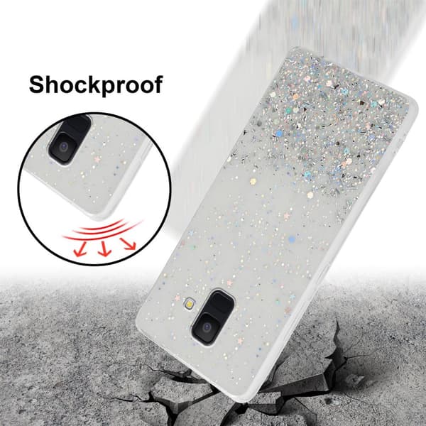 Deksel til Samsung Galaxy A6 2018 med glitrende glitter