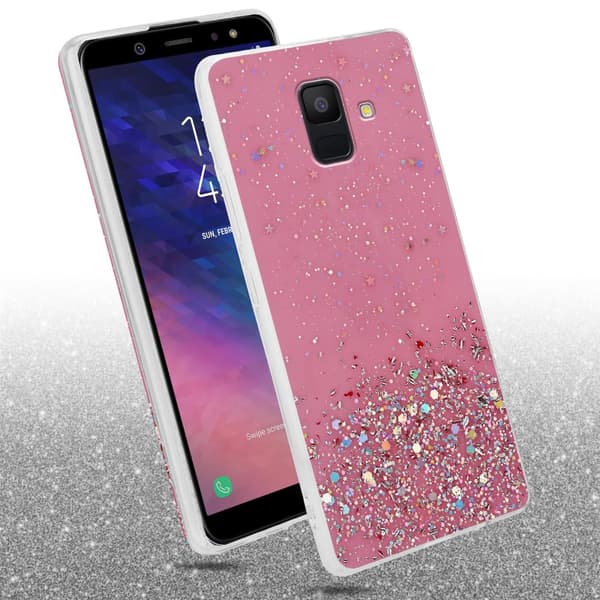 Deksel til Samsung Galaxy A6 2018 med glitrende glitter