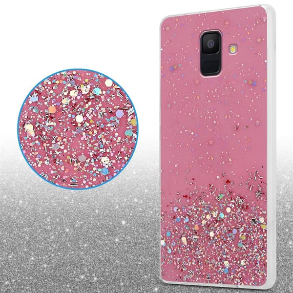 Deksel til Samsung Galaxy A6 2018 med glitrende glitter