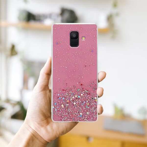 Deksel til Samsung Galaxy A6 2018 med glitrende glitter