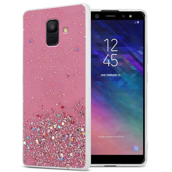 Deksel til Samsung Galaxy A6 2018 med glitrende glitter