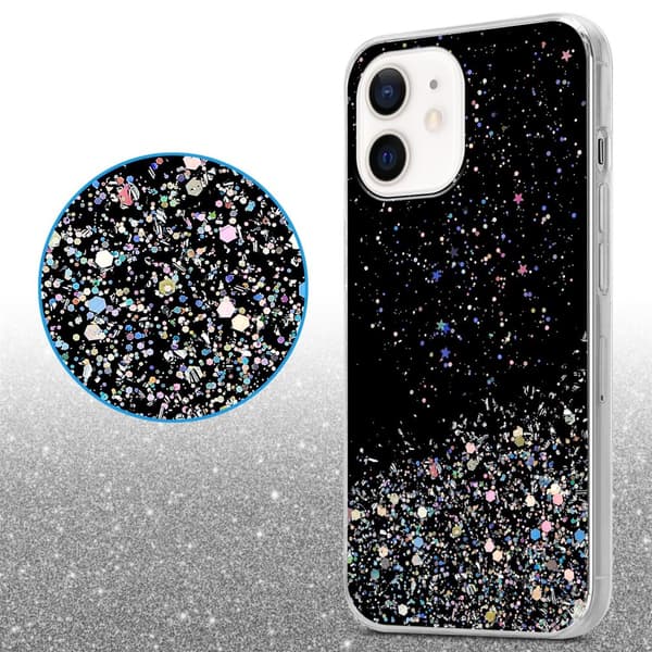 Deksel til iPhone 12 MINI med glitrende glitter
