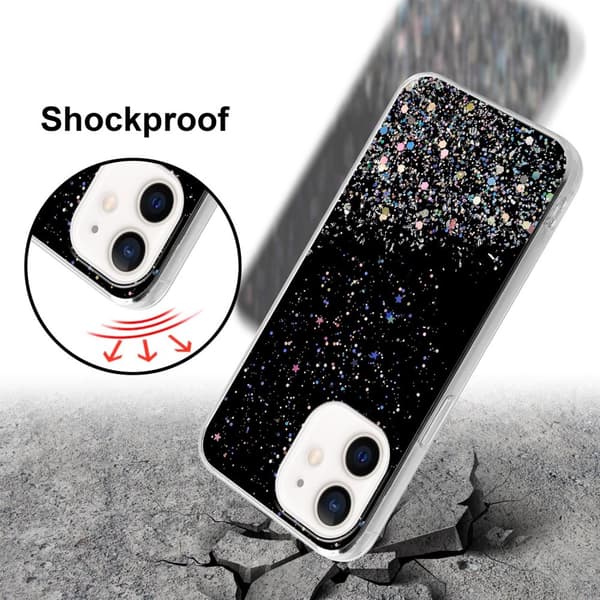 Deksel til iPhone 12 MINI med glitrende glitter