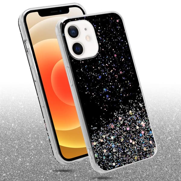 Deksel til iPhone 12 MINI med glitrende glitter