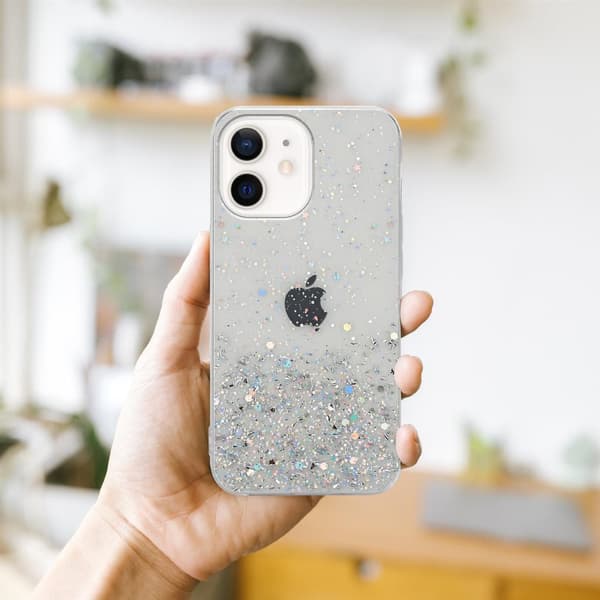 Deksel til iPhone 12 MINI med glitrende glitter
