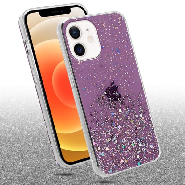 Deksel til iPhone 12 MINI med glitrende glitter